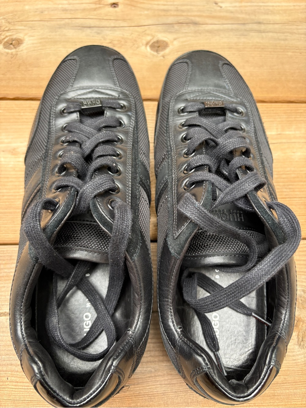 Hugo Boss Black Leather and Mesh Men’s Sneakers